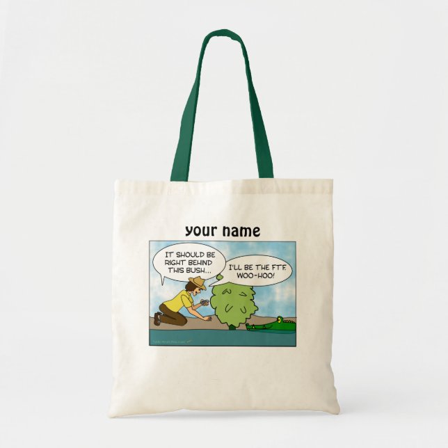 Funny  Extreme Cache Geocaching Personalised Cloth Tote Bag (Front)