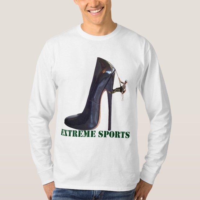 Funny Extreme Sports - Shoe Climbing T-Shirt (Front)