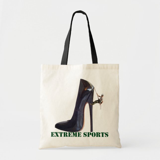 Funny Extreme Sports - Shoe Climbing Tote Bag (Front)