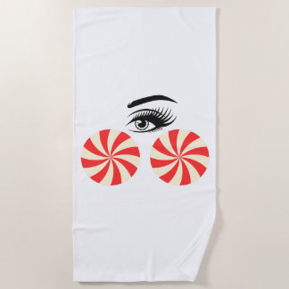 Funny Eye Candy Beach Towel for Women