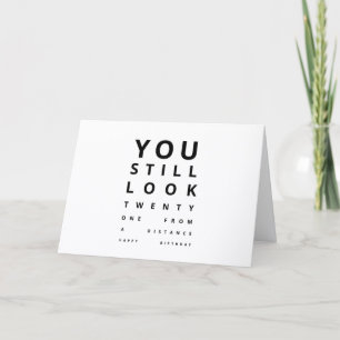 Funny Eye Chart 30th Birthday Card