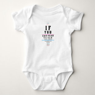 Funny Eye Chart Read my Diaper Baby Bodysuit