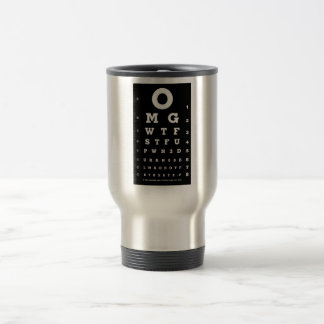 Funny Eye Chart Travel Mug