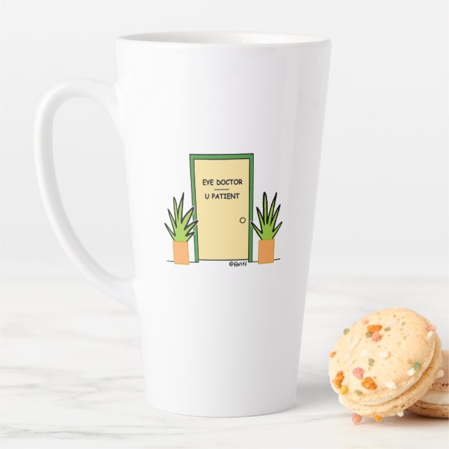 Funny Eye Doctor Optometrist Ophthalmologist Latte Mug (In Situ)