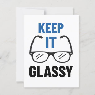 Funny Eyeglasses Glasses Keep It Glassy Postcard