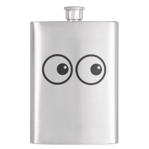 Funny Eyes Hip Flask