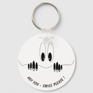 Funny Eyes Keychain - Custom Text and Colour