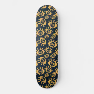 Funny Eyes Pattern Skateboard