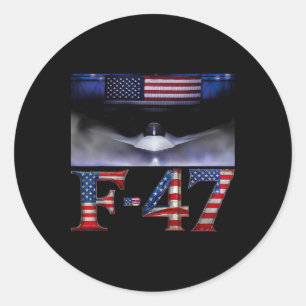 Funny F47 Fighter Jet Trump Shirt F-47 Jet Fighter Classic Round Sticker