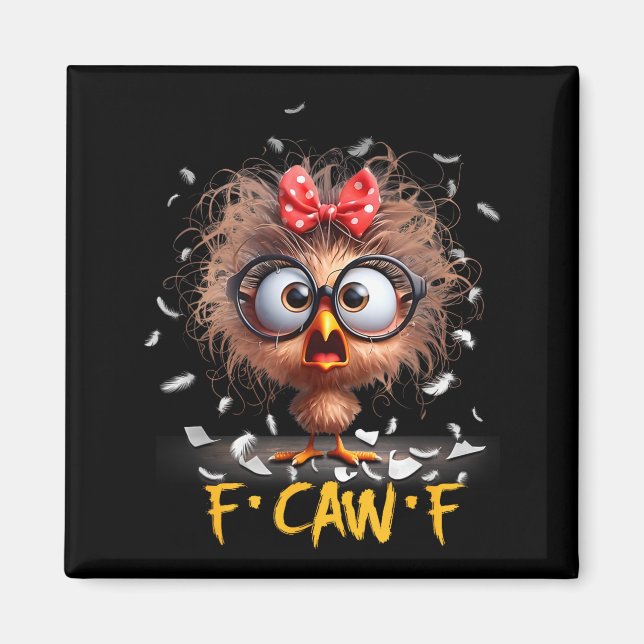 Funny F-caw-f Black Crow Fcawf Humor Quote Bird Sh Magnet (Front)