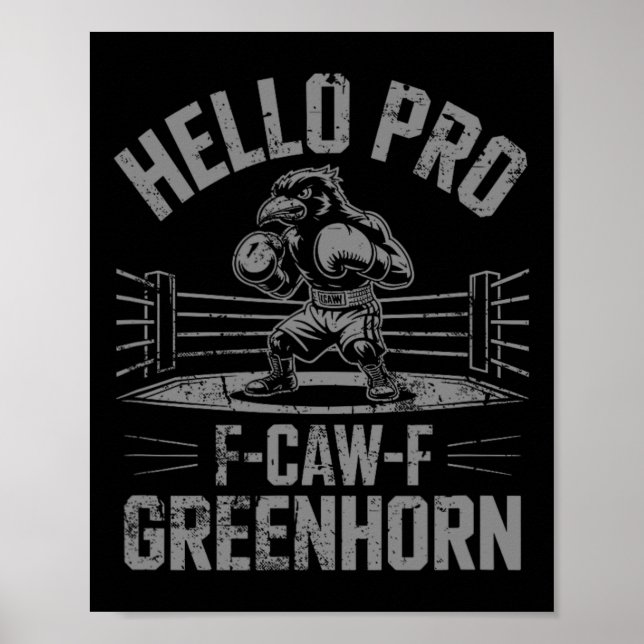 Funny F Caw F Boxing Crow  Poster (Front)