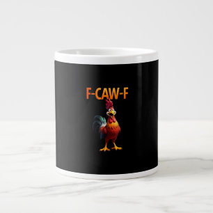 Funny F-Caw-F Chicken F-Caw-F Chicken Gothic Vinta Large Coffee Mug