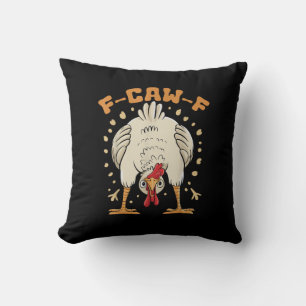 Funny F-Caw-F Chicken F-Caw-F Chicken Vintage Grap Cushion