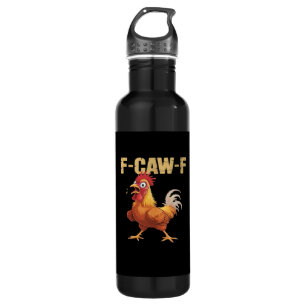 Funny F-Caw-F Chicken Retro Style 710 Ml Water Bottle