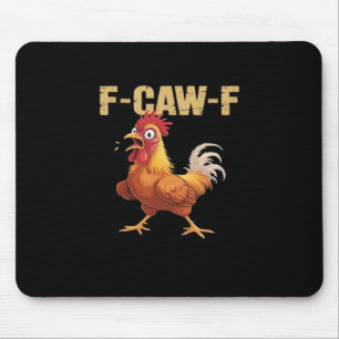 Funny F-Caw-F Chicken Retro Style Mouse Pad