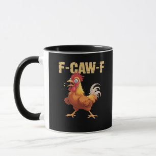 Funny F-Caw-F Chicken Retro Style Mug