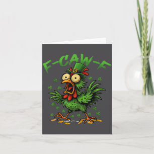 Funny F Caw F Chicken Rooster Card