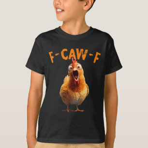 Funny F-caw-f Chicken Rooster Meme Humor F Caw F Q T-Shirt