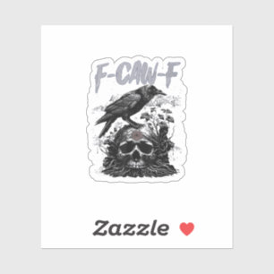 Funny F-Caw-F Crow Funny Halloween Retro Classic