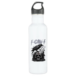 Funny F-Caw-F Crow Funny Halloween Retro Classic 710 Ml Water Bottle