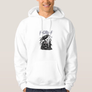 Funny F-Caw-F Crow Funny Halloween Retro Classic Hoodie