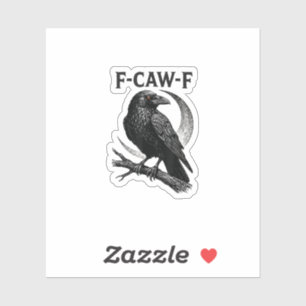 Funny F-Caw-F Crow Retro Graphic