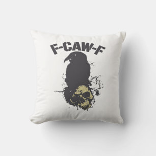Funny F-Caw-F Crow Vintage Humor Essential Creativ Cushion