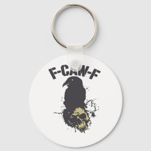 Funny F-Caw-F Crow Vintage Humor Essential Creativ Key Ring