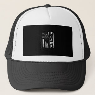 Funny F Caw F Crow With USA Flag Trucker Hat