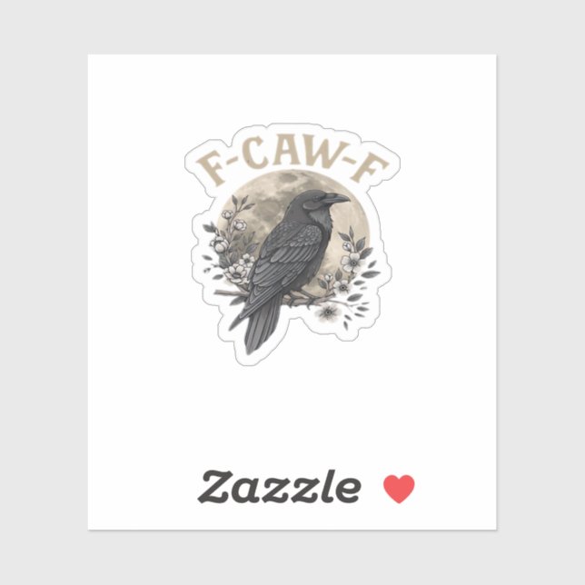 Funny F-Caw-F Raven Bird Saying Graphic Crow Essen (Sheet)