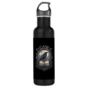 Funny F-Caw-F Raven Bird Saying Graphic Retro Clas 710 Ml Water Bottle