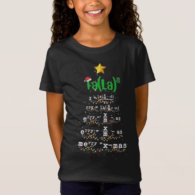 Funny Fa La 8 Christmas Tree Music Shirt Math Love (Front)