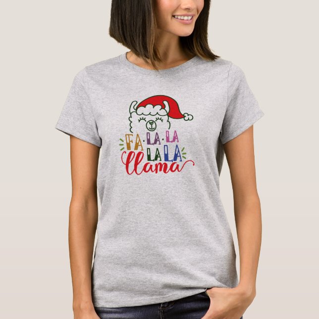 Funny Fa la la la la Llama Christmas | Shirt (Front)