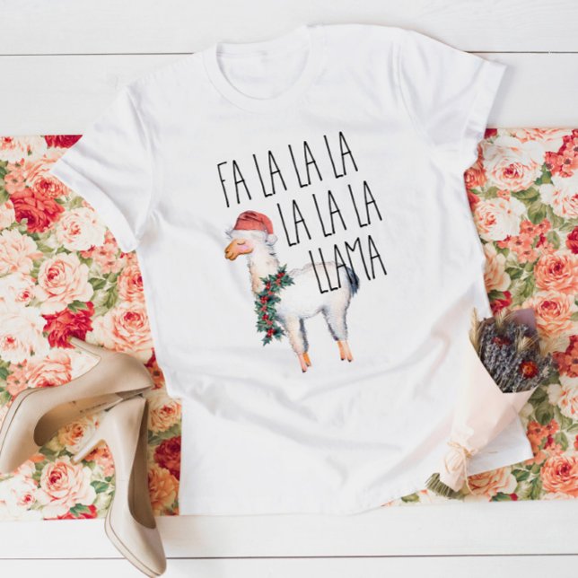 Funny Fa La La LLama Christmas T-Shirt (Creator Uploaded)