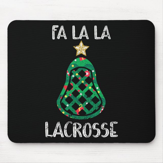 Funny Fa La Lacrosse Player Lax Christmas  Mouse Pad (Front)
