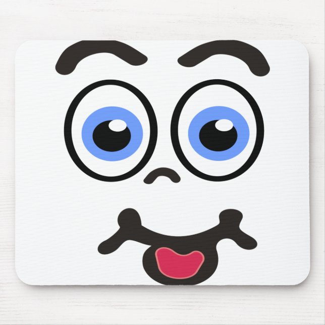 funny face #1 light mouse pad (Front)