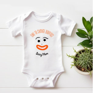 Funny face baby bodysuit