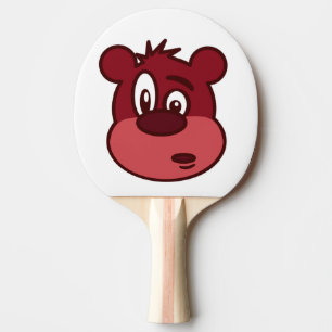 FUNNY FACE BEAR PING PONG PADDLE