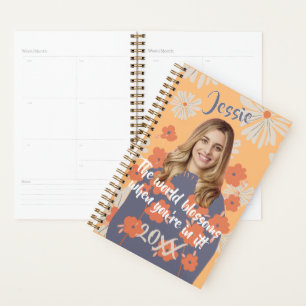 Funny Face   Beautiful Flower Girl Photo Name Planner