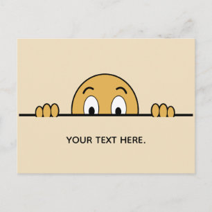 Funny Face Cartoon Custom Text Postcard