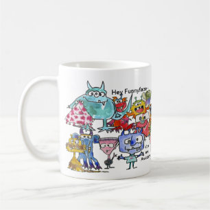 Funny Face Cartoon Monsters Coffee Mug