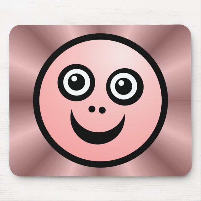Funny Face (colour me) - Pink - v2 Mouse Pad (Front)