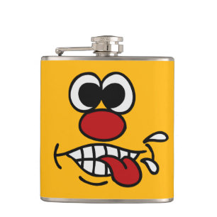 Funny Face custom flask