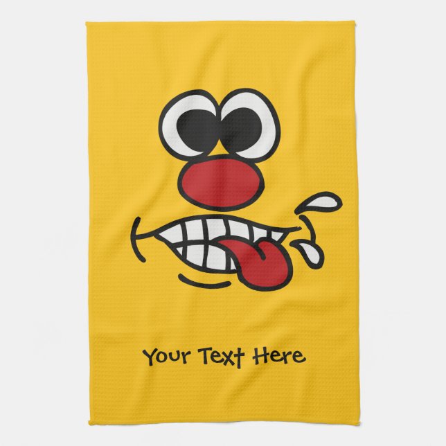 Funny Face custom hand towel (Vertical)