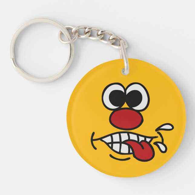Funny Face custom key chain (Front)