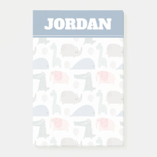 Funny Face Cute Doodle Animal Pattern Post-it Notes