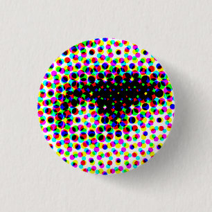 Funny Face Eye 3 Cm Round Badge