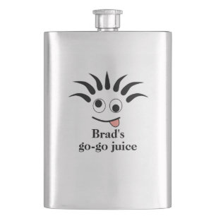 Funny Face go go juice Hip Flask