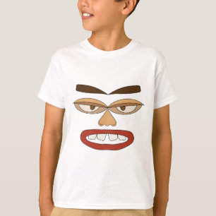 Funny Face Kids T-Shirt - Playful Abstract Face