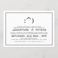 Funny Face Minimal Computer Science Grad Invite